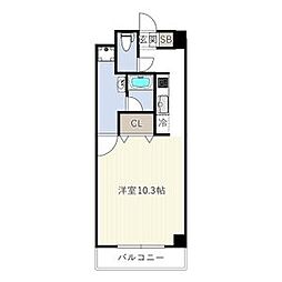 エルブ入船 1Kの間取図画像