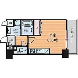 パルティール金山 1Kの間取図画像