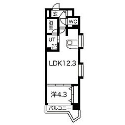 シャトー&ホテル名駅南1st 1LDKの間取図画像