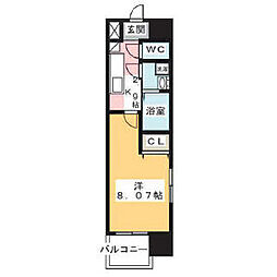 マリオン千代田 1Kの間取図画像