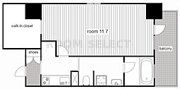 ル・ブルー鶴舞 1Kの間取図画像