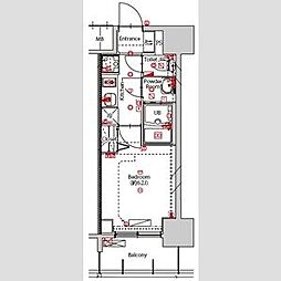 名古屋市中区平和2丁目マンション 1Kの間取図画像