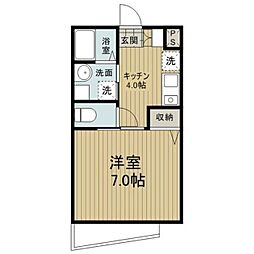 矢木楽器店本社ビル 1Kの間取図画像