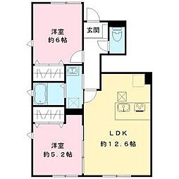 エルドール 2LDKの間取図画像