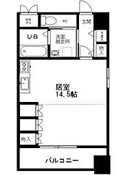 ゴールドヒルズ渡辺 1LDKの間取図画像