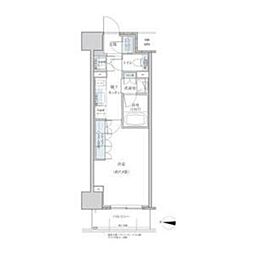パークアクシス名駅南グランデ 1Kの間取図画像