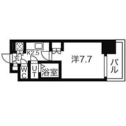シエルブルー栄 1Kの間取図画像
