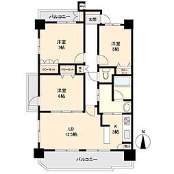 ステラートシティ桜山 3LDKの間取図画像