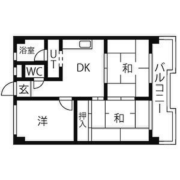 メゾンドールサカエ 302｜愛知県名古屋市名東区香流１丁目(賃貸マンション3DK・3階・51.03㎡)の写真 その2