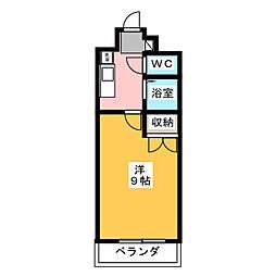 コンホール千種 1Kの間取図画像