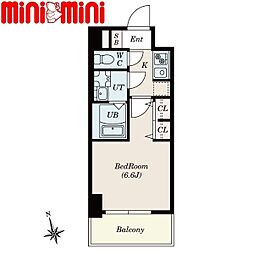 S-RESIDENCE今池arcana 6階1Kの間取り