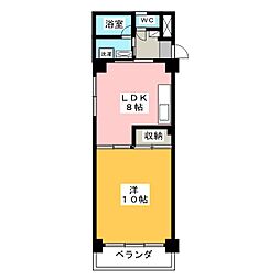 KATOHマンション 1DKの間取図画像
