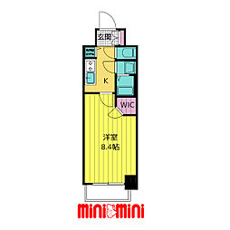 S-RESIDENCE今池beleta 2階1Kの間取り