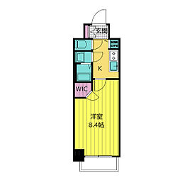 S-RESIDENCE今池beleta 4階1Kの間取り