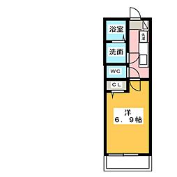 リブリ・吹上 1Kの間取図画像