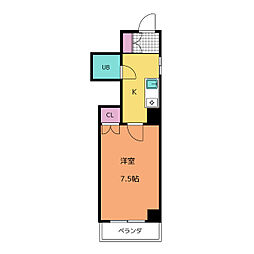 アーバン本山 1Kの間取図画像