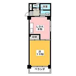 KATOHマンション 1DKの間取図画像