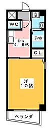 メゾン田代本通 1DKの間取図画像