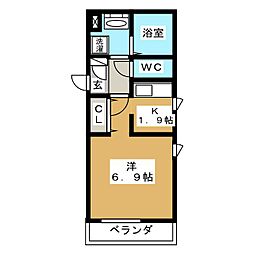 サンアベニュー千種 1Kの間取図画像