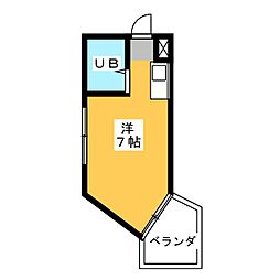 メゾン・ド・覚王山 ワンルームの間取図画像