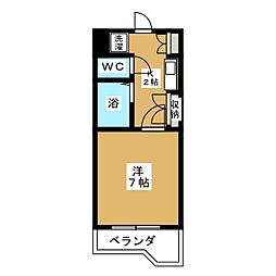 マインド覚王山 1Kの間取図画像