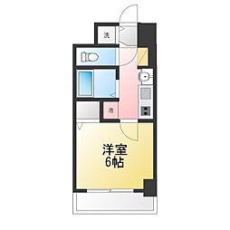 プレサンスナゴヤ桜通ビッグビート 1Kの間取図画像