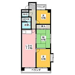 ディアコート池下 3LDKの間取図画像