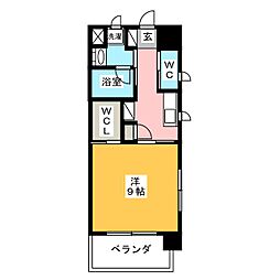 グランシャリオ池下 1Kの間取図画像