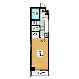 サンスパーク 1Kの間取図画像