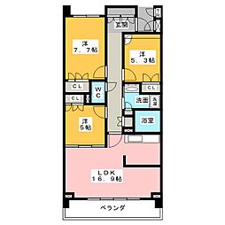 プライムメゾン富士見台 3LDKの間取図画像