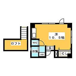 e池下 ワンルームの間取図画像