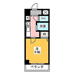プレサンスナゴヤ桜通ビッグビート 1Kの間取図画像