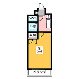コンホール千種 1Kの間取図画像