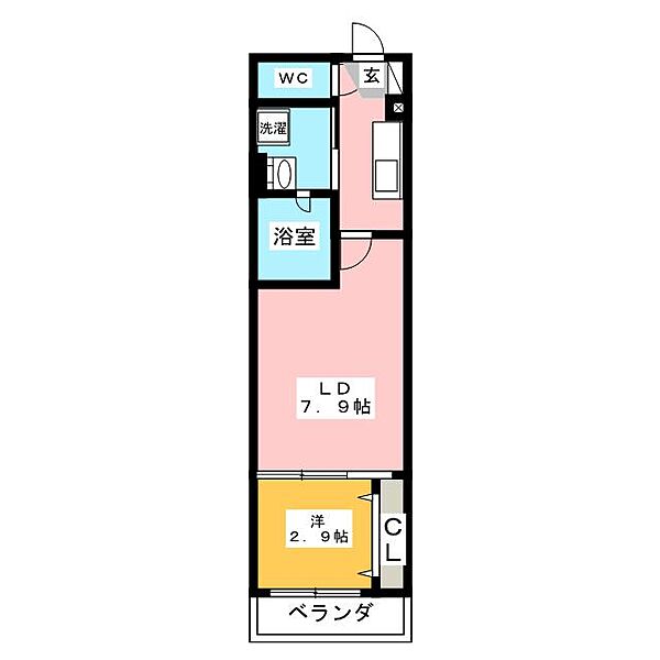 ジュネス稲葉地町 ｜愛知県名古屋市中村区稲葉地町１丁目(賃貸アパート1LDK・3階・30.98㎡)の写真 その2