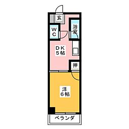 太慶レジデンス 1階1DKの間取り