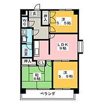 ル・アーブル杉原  ｜ 愛知県名古屋市中村区高道町２丁目（賃貸マンション3LDK・3階・60.06㎡） その2