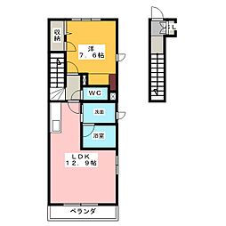 Plaine鳥居通 1LDKの間取図画像