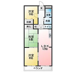 ラフィネ1 3LDKの間取図画像