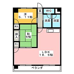 サンシャイン宿跡 2LDKの間取図画像