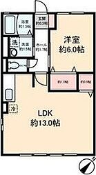 パストラーレ 1LDKの間取図画像