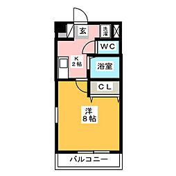Y'sメゾン 1Kの間取図画像