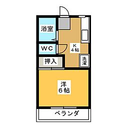 タウニー寿 1Kの間取図画像