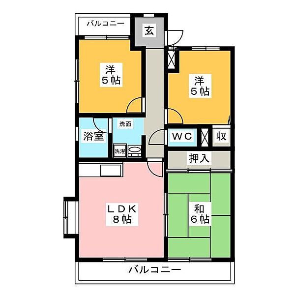 ザ・ファースト又穂 ｜愛知県名古屋市西区又穂町５丁目(賃貸マンション3LDK・3階・54.07㎡)の写真 その2