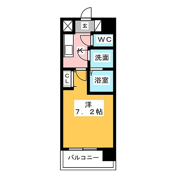 ＵＵＲコート名古屋名駅 ｜愛知県名古屋市西区名駅２丁目(賃貸マンション1K・8階・24.45㎡)の写真 その2