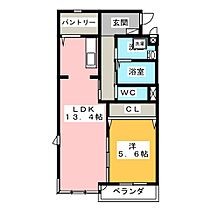 ラヴィエール花の木  ｜ 愛知県名古屋市西区花の木１丁目（賃貸マンション1LDK・2階・51.41㎡） その2