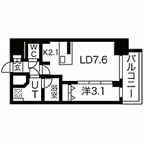 メイクスWアート浅間町 1305 ｜ 愛知県名古屋市西区押切２丁目1-29（賃貸マンション1LDK・13階・33.43㎡） その2