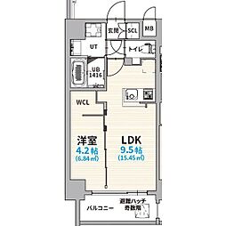 グランヴィア浄心 1LDKの間取図画像