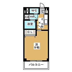 プチメゾン稲生2 1Kの間取図画像