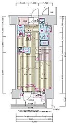 プレサンス丸の内サージュ 8階1LDKの間取り