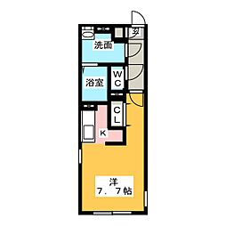LUORE城西 1Kの間取図画像